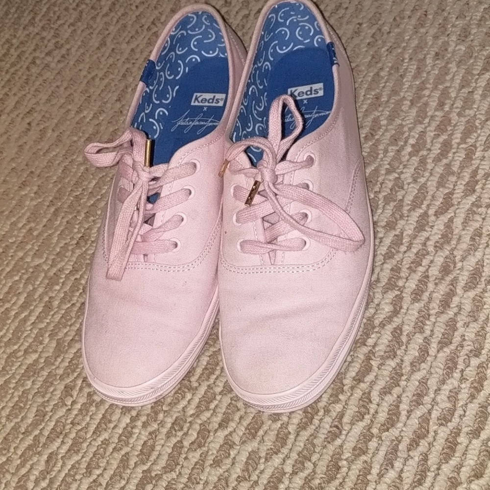 Pink canvas sneakers